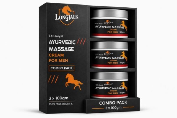Ayurvedic Massage Cream for Men Pack of 3 100g Each